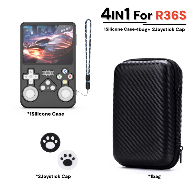 Gaming Console R36S - 4-in-1 opbergtas voor R36S gameconsole &